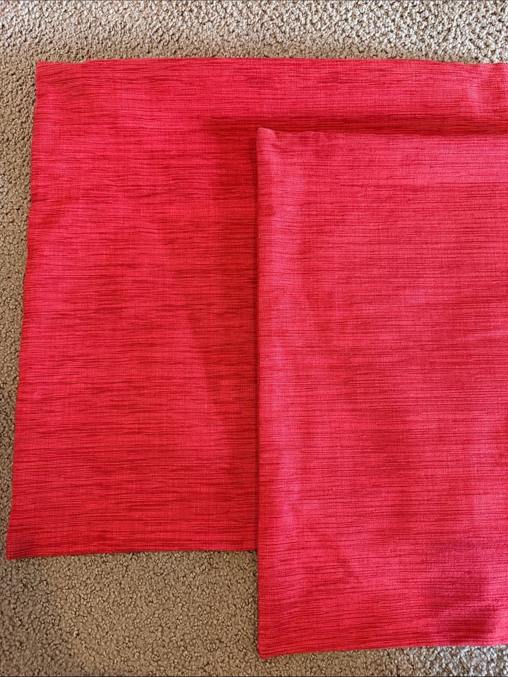 Crate & Barrel Lamont Pillow Covers 18” Watermelon Deep Red (Set of 2)
